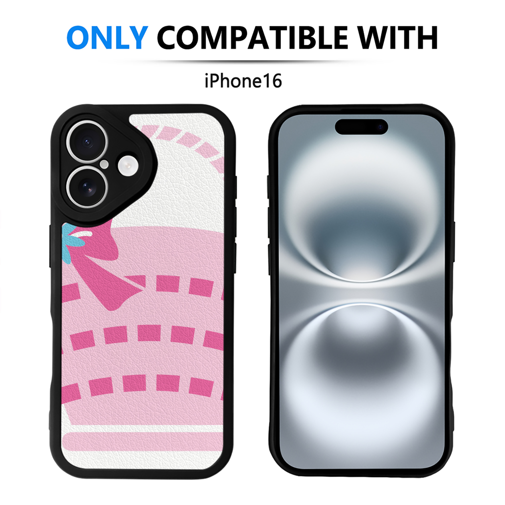 （画像用） Hello Kitty ハローキティ 【iPhone 16シリーズ対応】シリコンスマホケース（レザー調） 材質：シリコン
